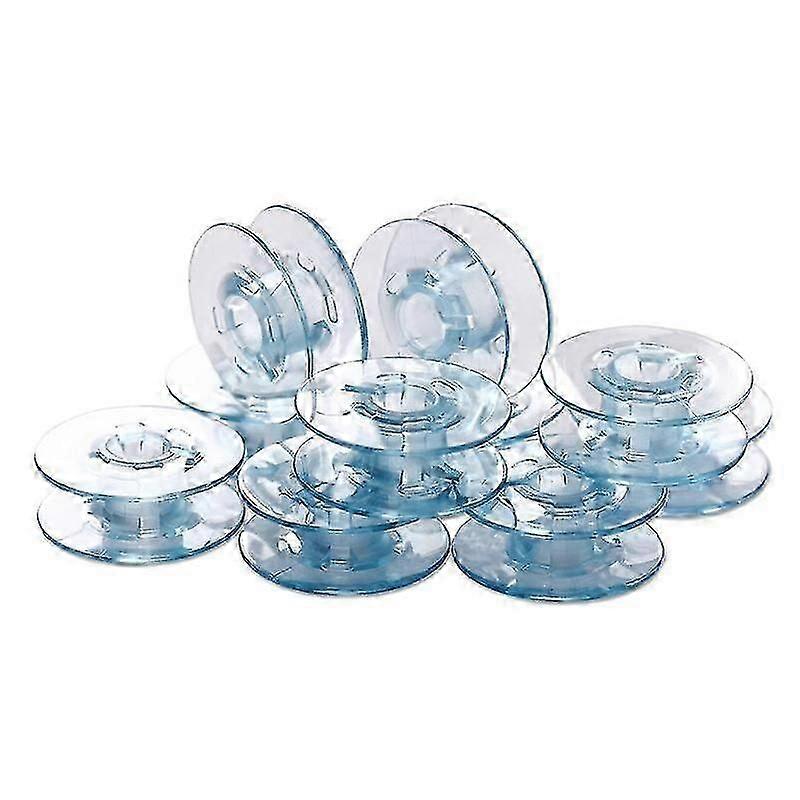 10pcs Plastic Empty Sewing Machine Bobbins Spools (Blue)