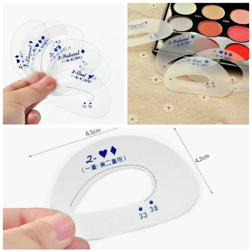 Reusable Eyeshadow Stencil Set and Eyebrow Shaping Tools for Precise Makeup Application 6pcs