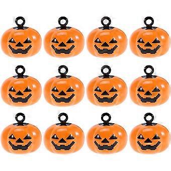 Bell: 20Pcs Mini Halloween Jingle Bells for Diy Crafts Pet Collar Ornaments Orange Pumpkin Decorations
