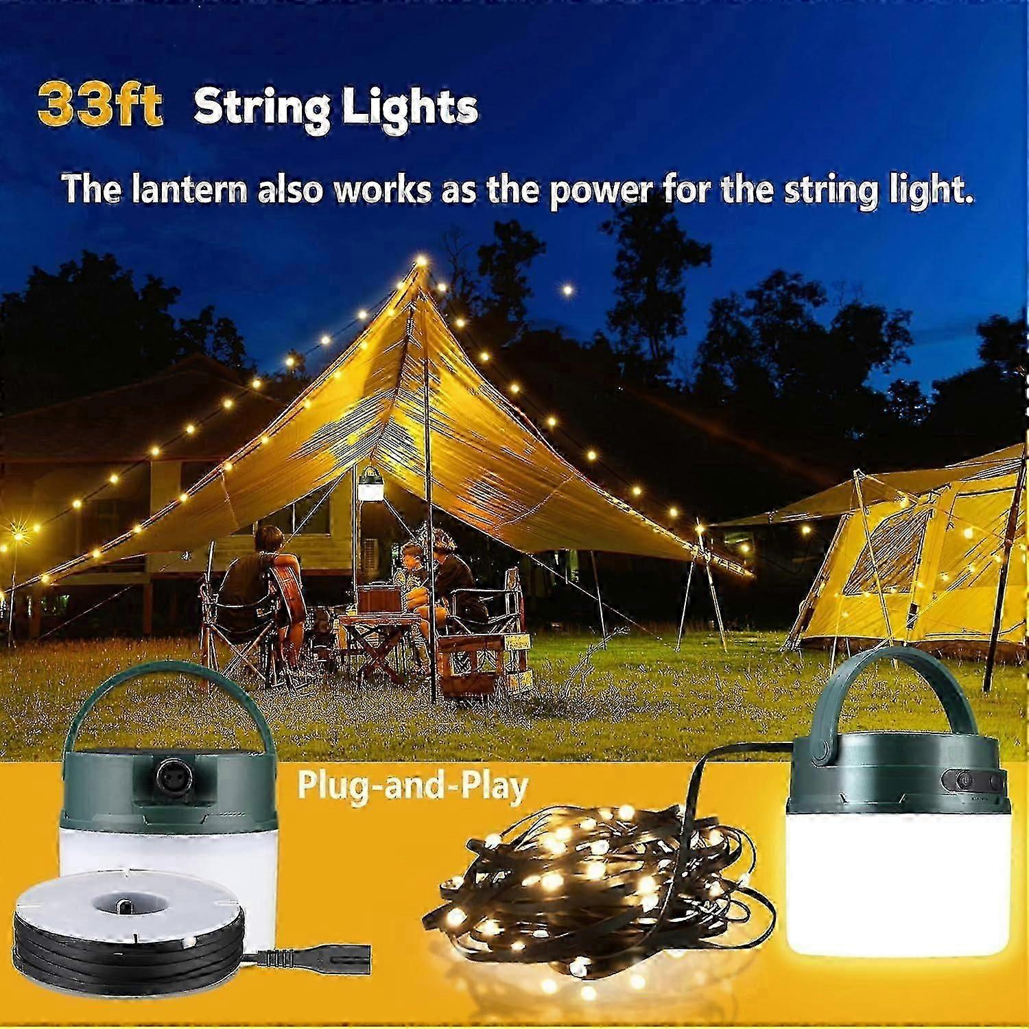 Solar Camping Lantern and Light String for Camping
