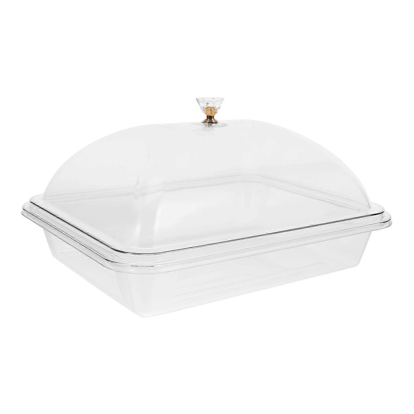 Household Serving Tray Multi-function Dessert Tray Transparent Fruit Tray Dinner Accessory