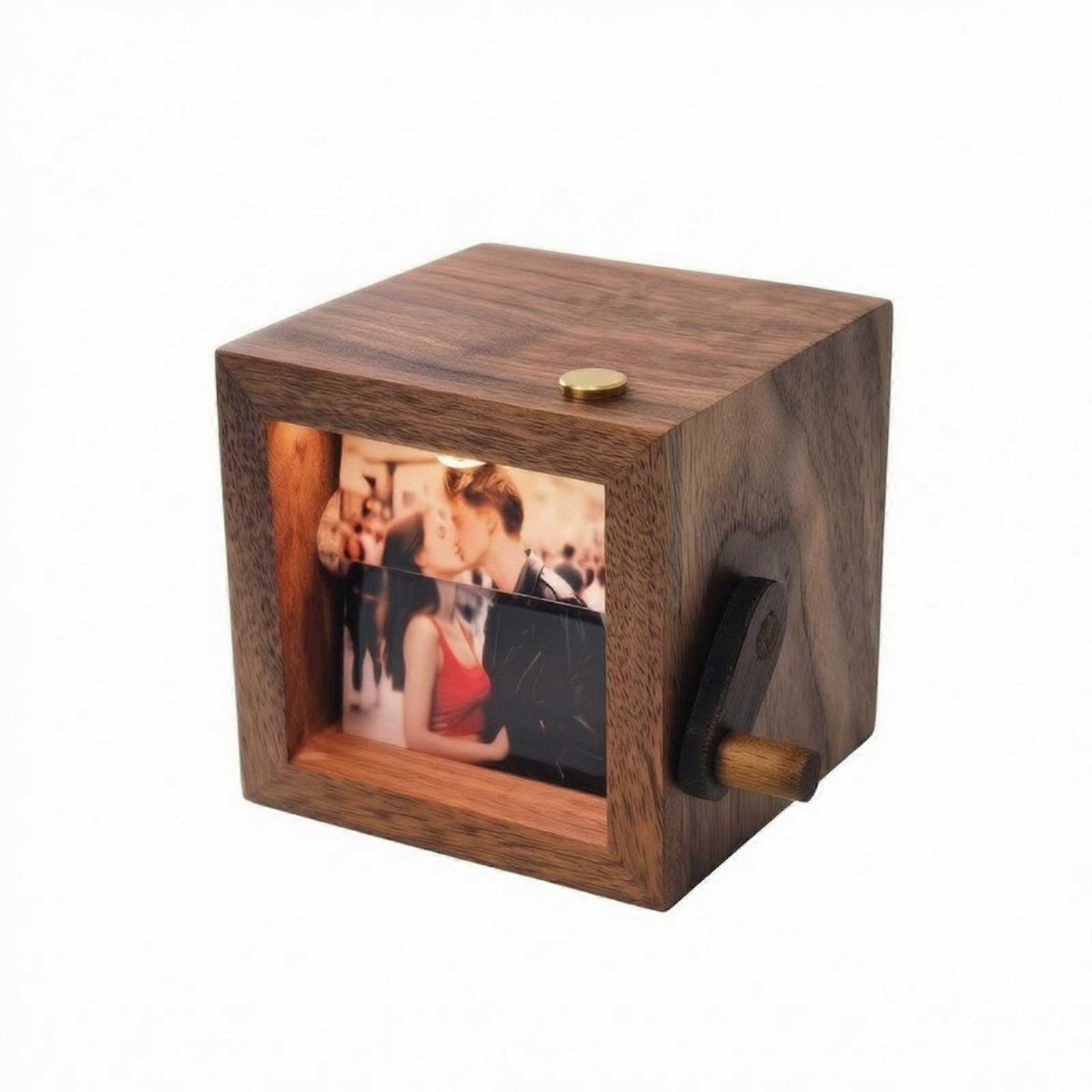Mechanical Flipbook Box Tabletop Flipbook Box with Hand Crank Compact