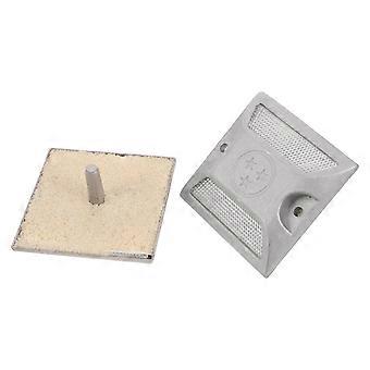 2pcs Reflective Road Markers Aluminum Outdoor Driveway Reflectors For Sports Fields Pavement Safety Roadway Identification
