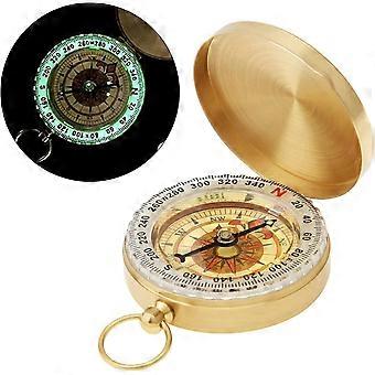 2026 Latest Model  Military Compass Metal Army Sighting Compass Mini Portable Copper Waterproof Luminous Navigation Multifunctional Retro