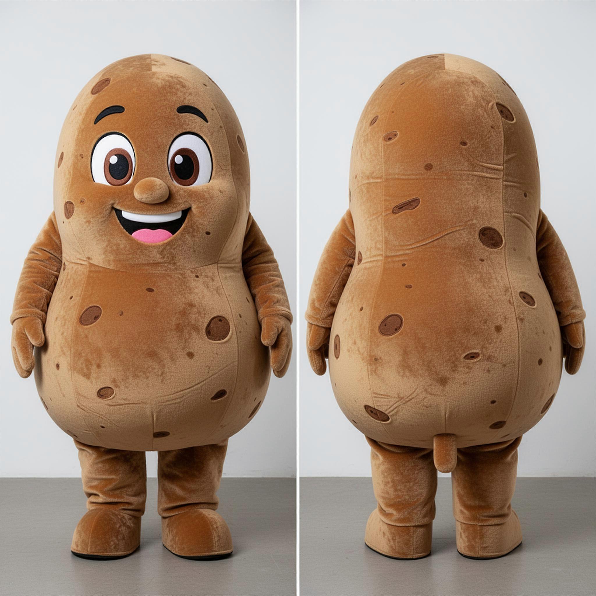 MASTICOT Brown Chubby Potato Mascot