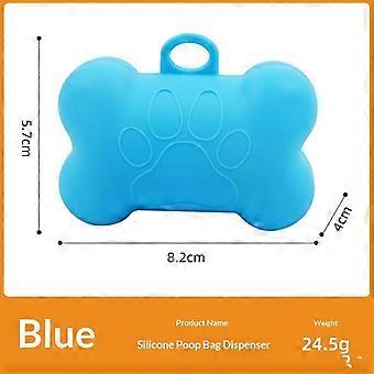 Easy Carry Bone Shape Dog Poop Bag Holder BPA Free Silicone Portable Pet Waste Bag Dispenser for Puppy Outdoor Walking
