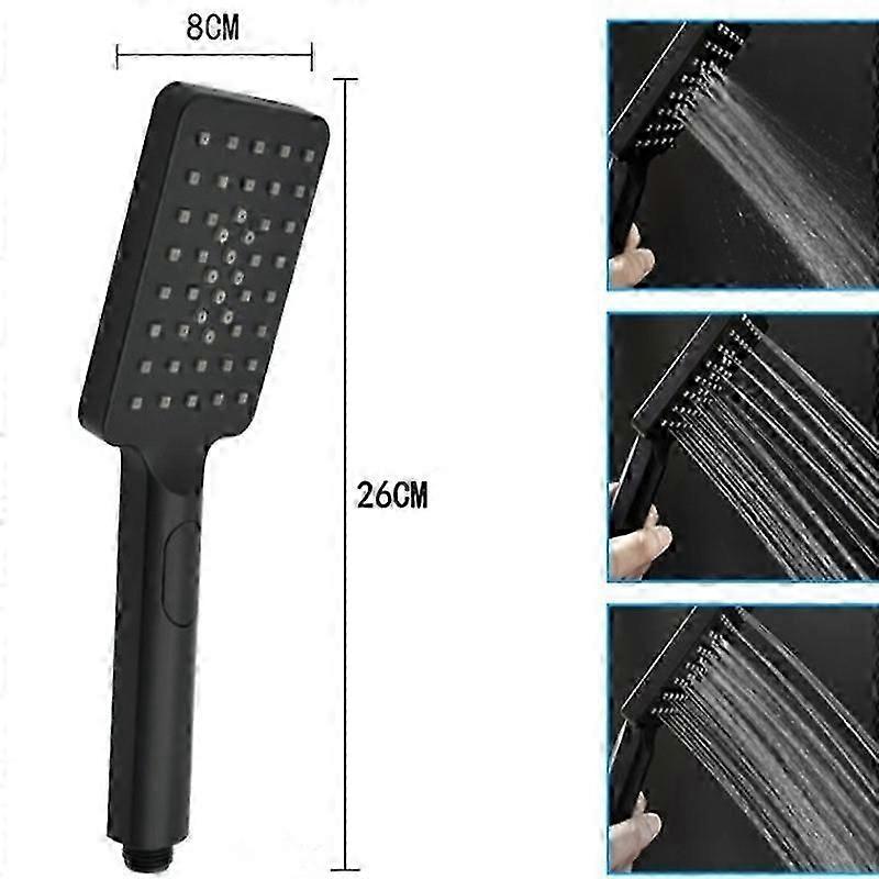 Pressure Square Shower Head Compatible with Universal Adjustable Powerful Shower Head
