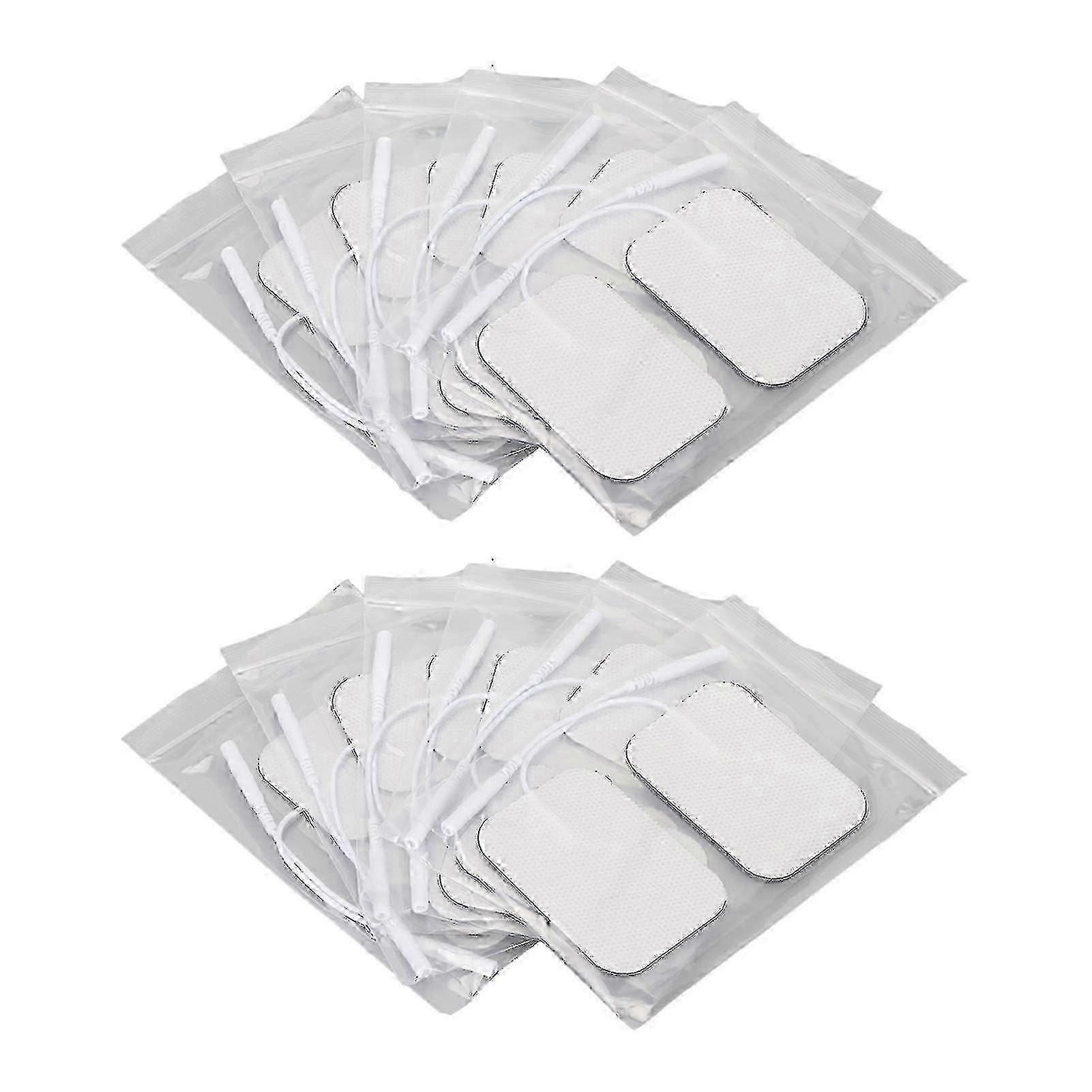 12pcs Rectangular Electrode Pads Self Adhesive Patches Compatible with Tens Machine 2mm