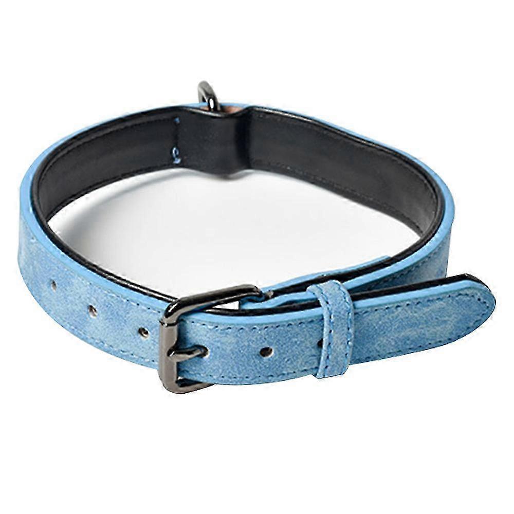 Rusty Brown Leather Dog Collar Waterproof