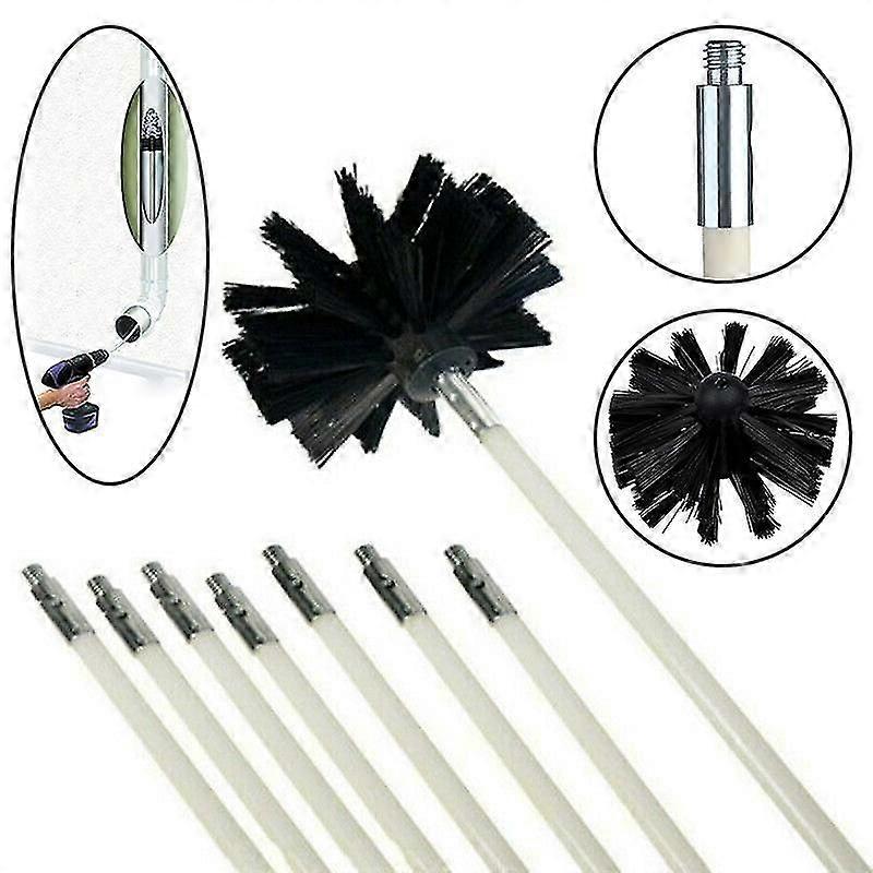 Barsinfi pol Chimney cleaner kit including rod and brush