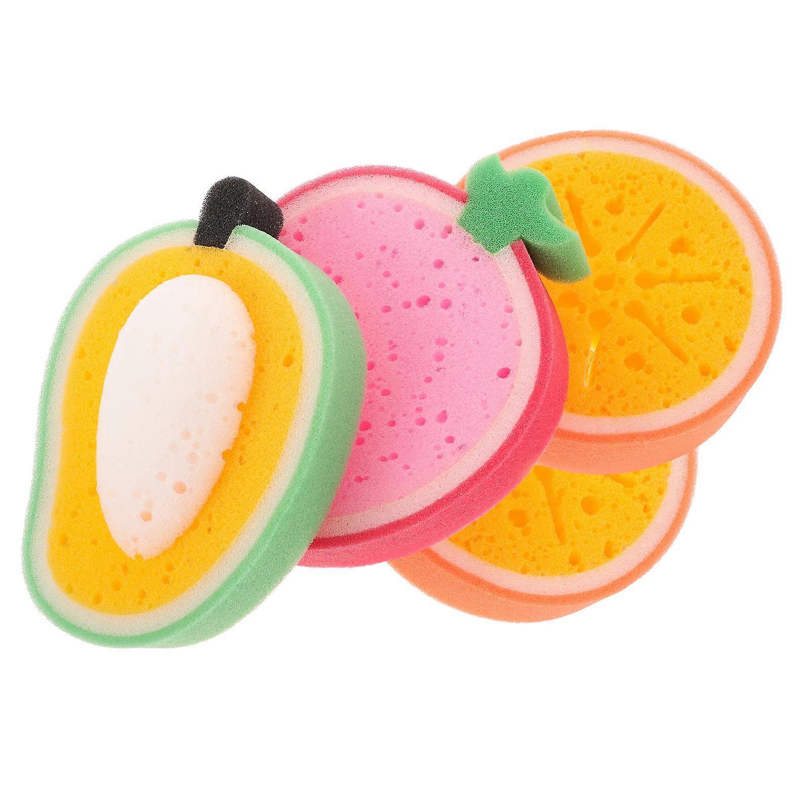 Cartoon Fruit Kitchen Sponges Multi-Function for Cleaning 12Pcs