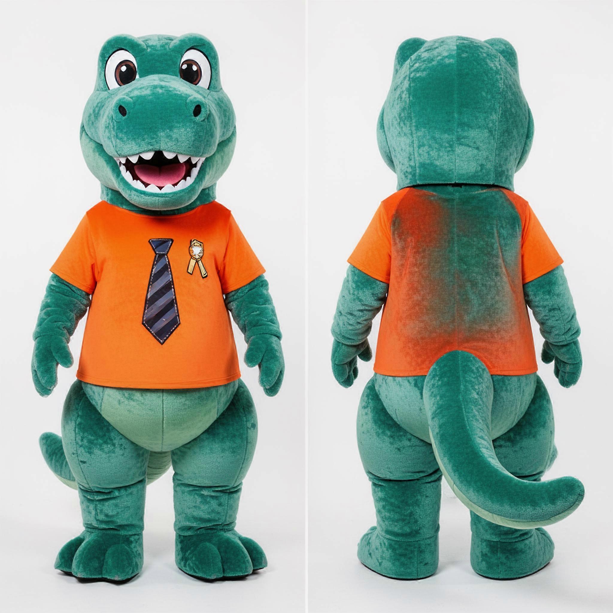 MASTICOT Teal Cartoon T Rex Mascot