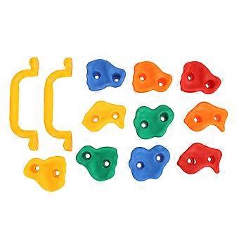 Klettergriffe mit Griffen, Montagematerial, mehrfarbiges Kletterwand-Set für drinnen und draußen