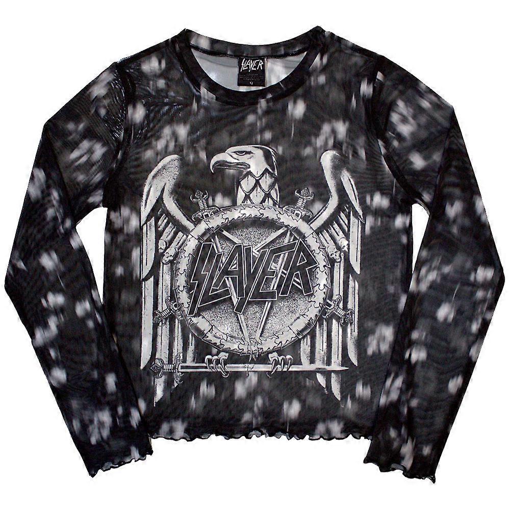 Slayer Mono Eagle Mesh Crop Top