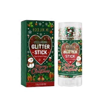 2pcs Christmas Shiny Body Stick, Portable and Smooth for a Sparkling Look