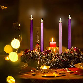 Pickood Set di 4 candele coniche antigoccia alte 25,4 cm, candele