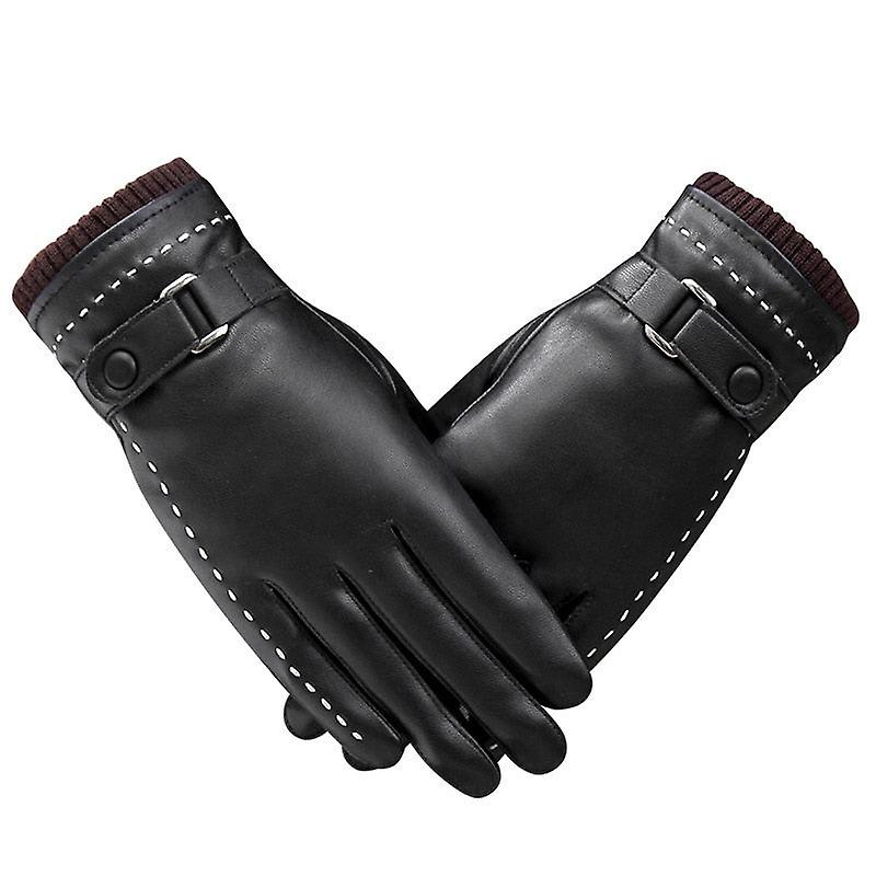 thumbnail image 1 of Conducir caliente de las mujeres de lujo de cuero de la pu invierno otoño conducción mantener guantes calientes guantes tácticos negro deportes al aire libre al aire libre, 1 of 5