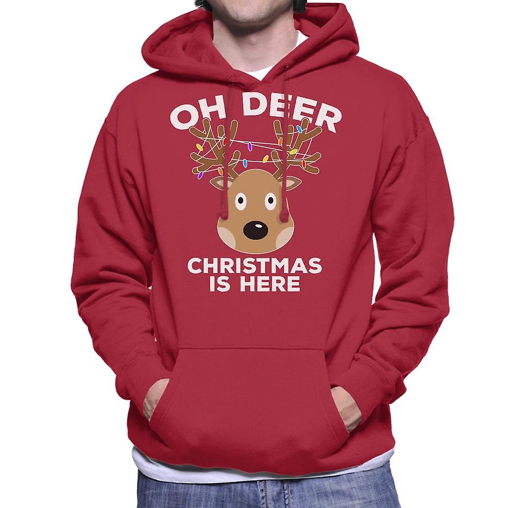 Oh Deer Natal é aqui moletom com capuz MASC