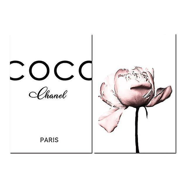 15X20cm No Frame 3 Peony Flower Wall Art Coco Print Blush Pink Canvas Prints Painting