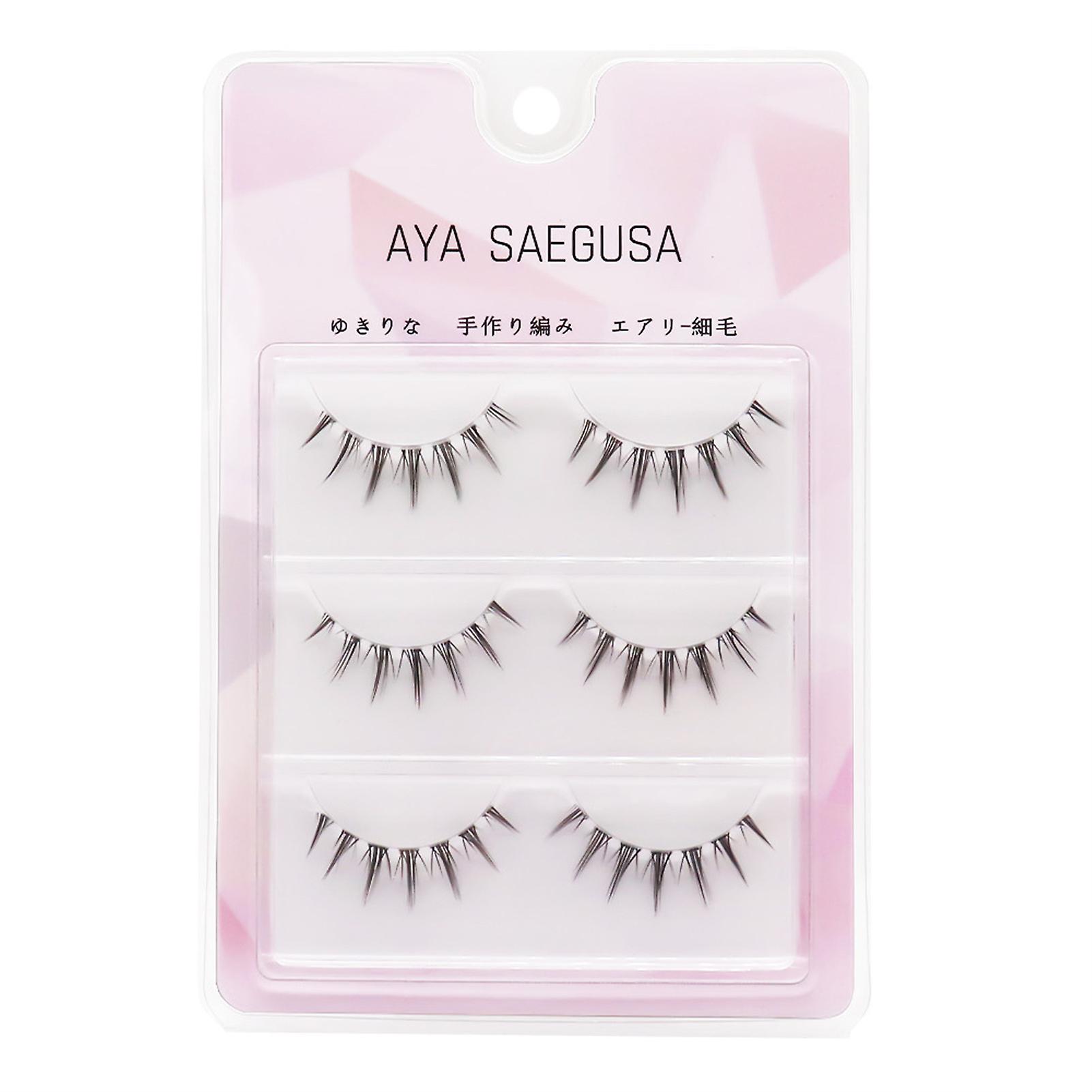 3 Pairs Natural Look Wispy Eyelashes Soft Com