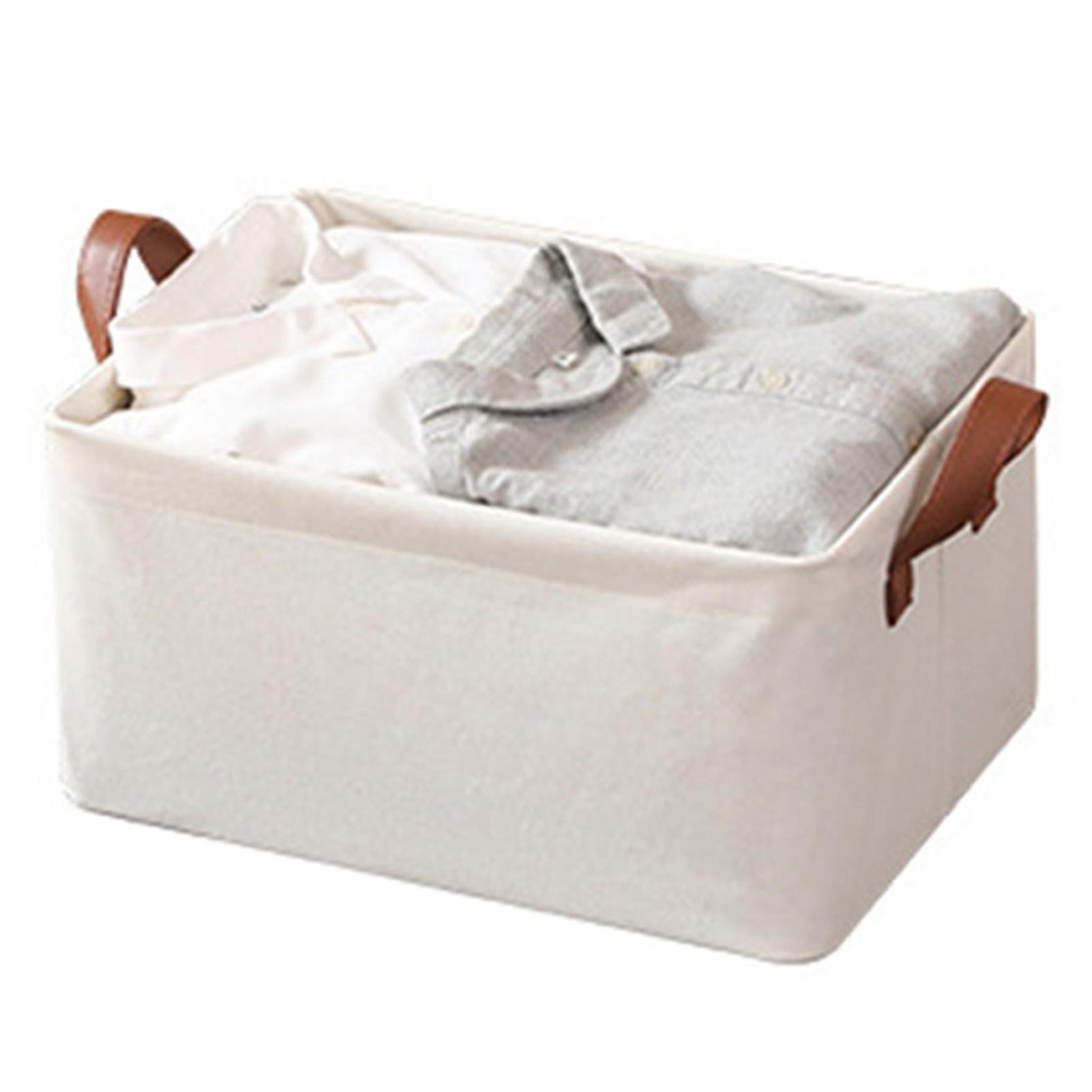 Fabric Closet Storage Baskets With Durable Metal Support Rods Suitable