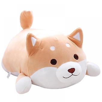 Dog Plush Pillow, Cute Corgi Akita Stuffed Animals Doll Toy Gifts for Valentine's Gift, Christmas,Sofa Chair, Brown Round Eye, 14in