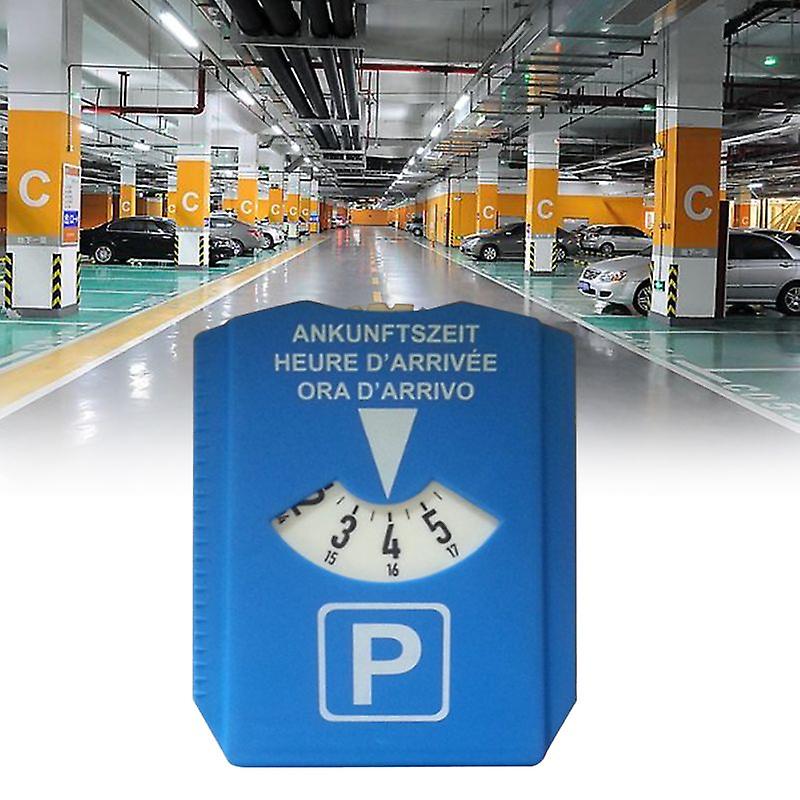 Vehicle Car Parking Disc Timer Clock Arrival Time Display Blue Plastic Parking Time Tools Portable Car Parking Timer Clock