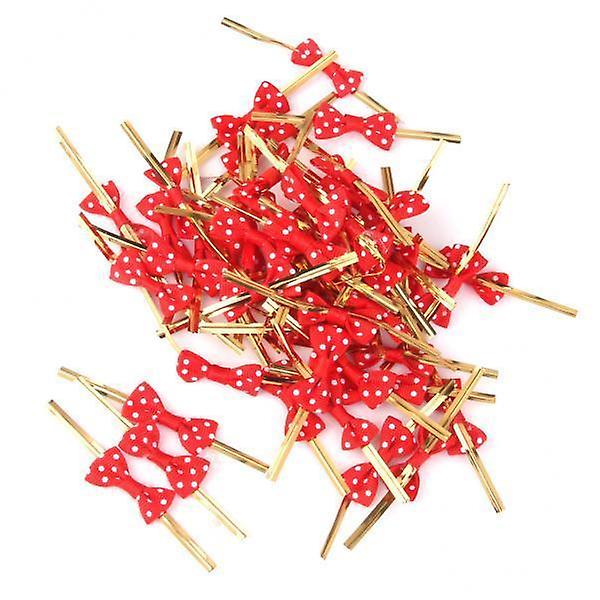 3x50pcs μεταλλικοί δεσμοί συστροφής για τσάντες βιολοντσέλου καραμέλα μπισκότο διακόσμηση μπισκότων κόκκινο