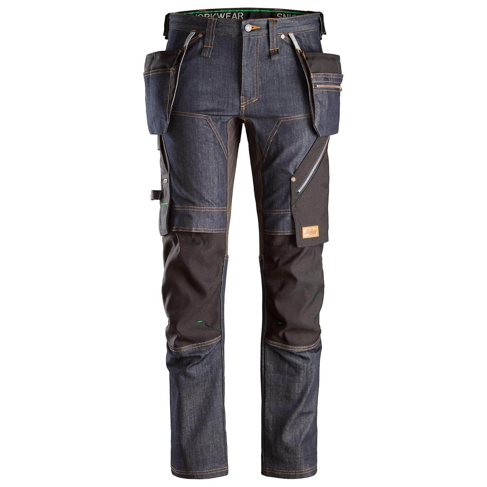 Snickers 6955 Flexiwork Slim Fit Hard-wearing Denim Work Trousers With Holster Pockets