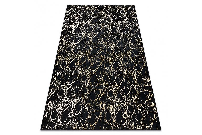 MIRO 11111.2106 washing carpet Marble, glamour anti-slip - black / gold