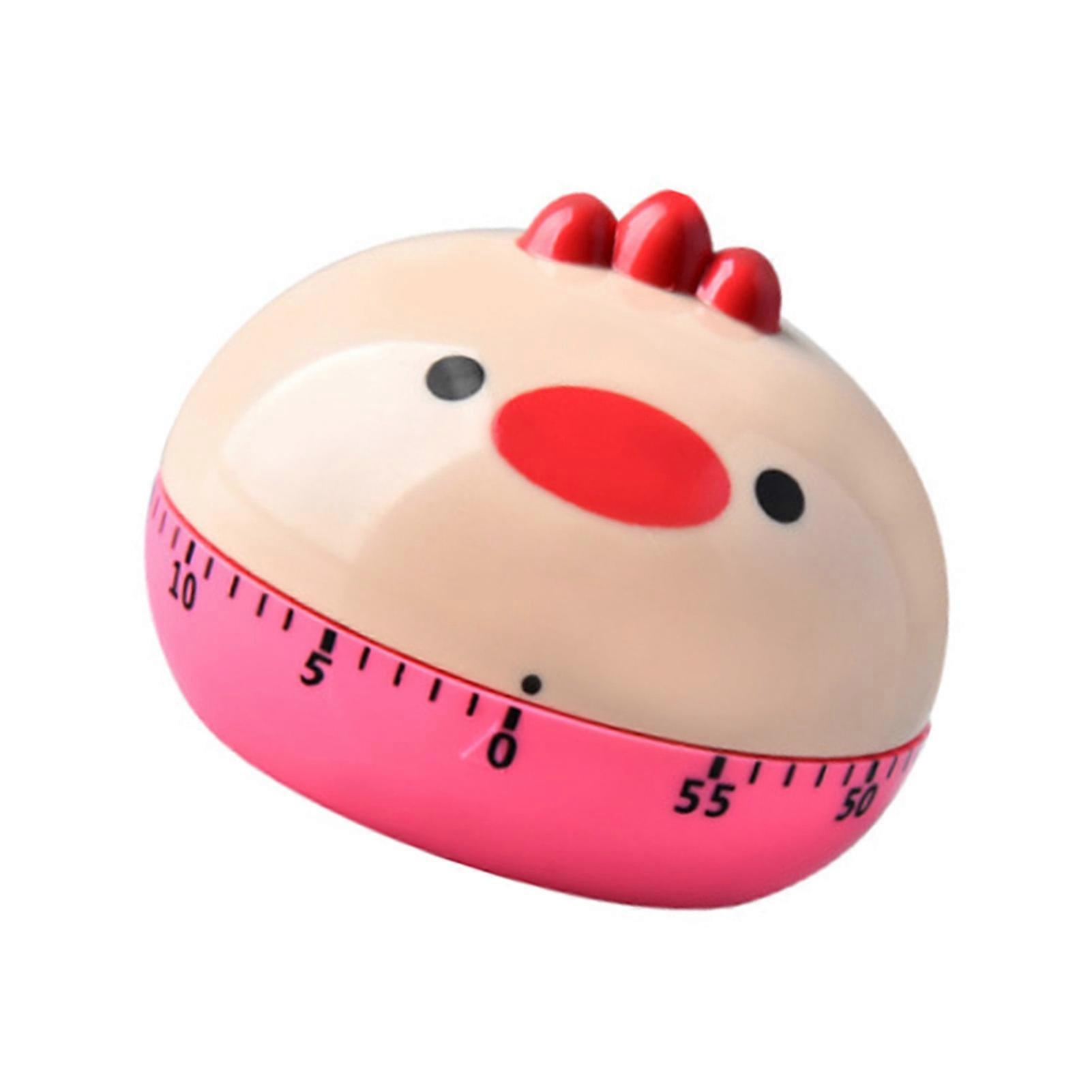 Mechanical Kitchen Timers Cartoon Animal Shape Accurate 60 Minutes Manual Timer for Students Chick 