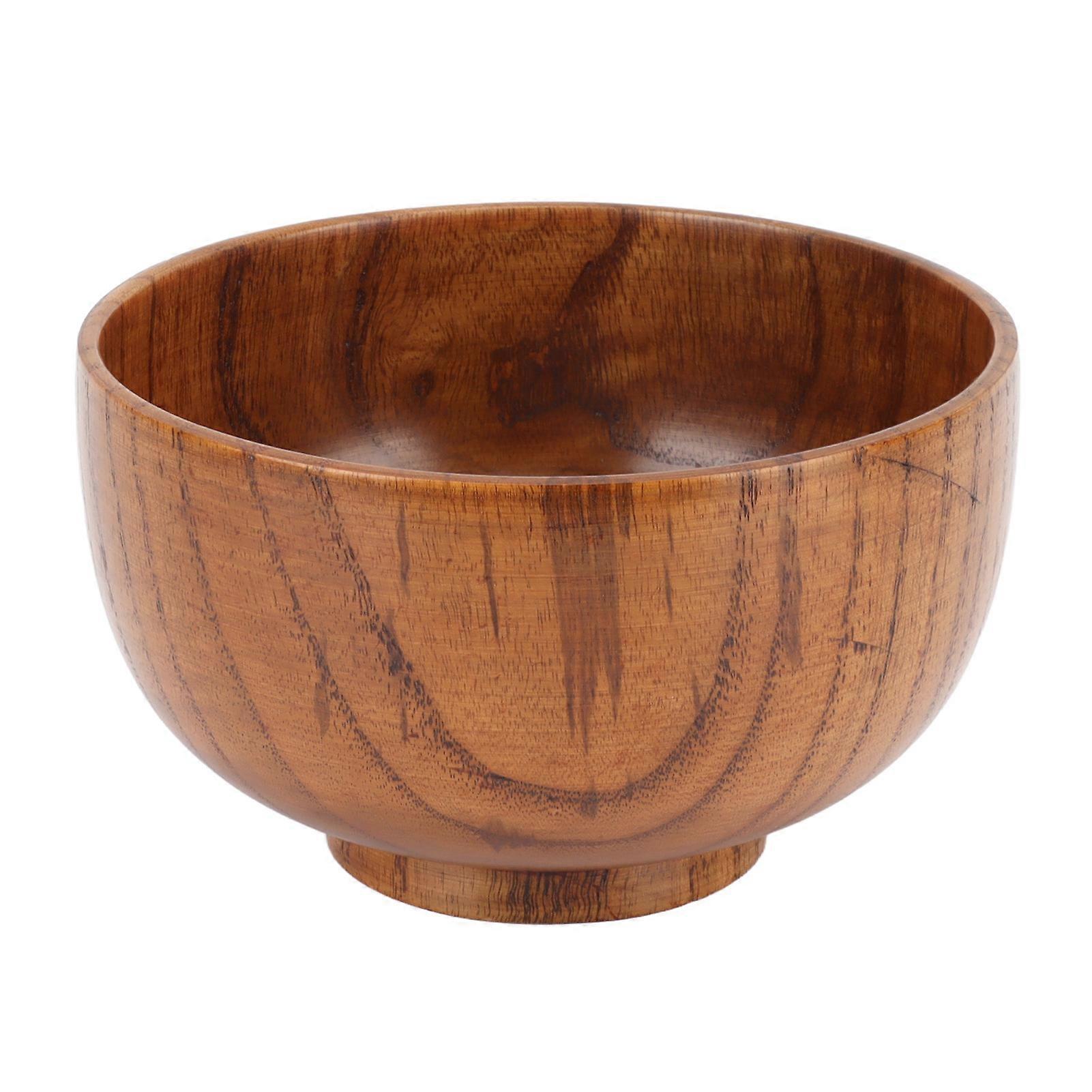 Unique texture exquisite smooth round wooden bowl