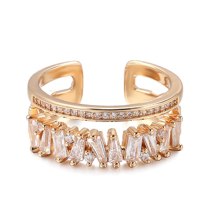 ins style zircon ring open adjustable versatile women's ring