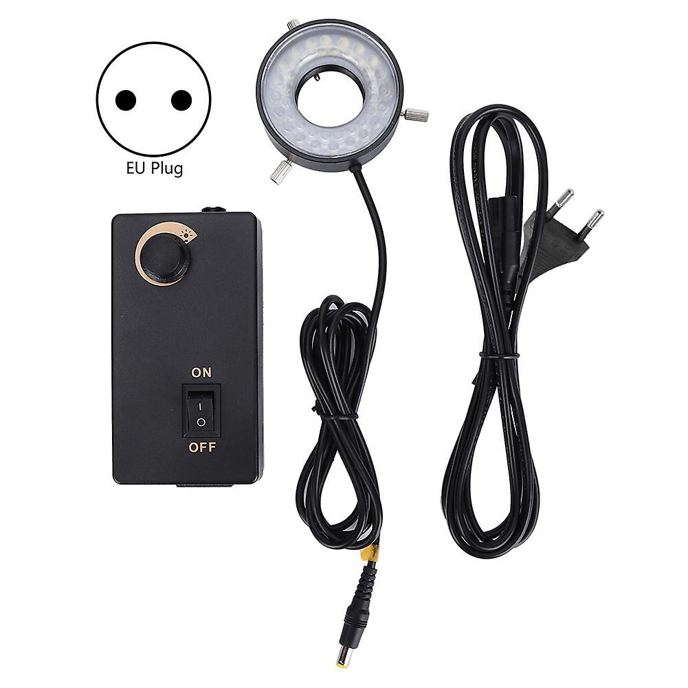 Adjustable Brightness LED Ring Light for Video Microscopes Optical Instrument EU Plug 100-240V