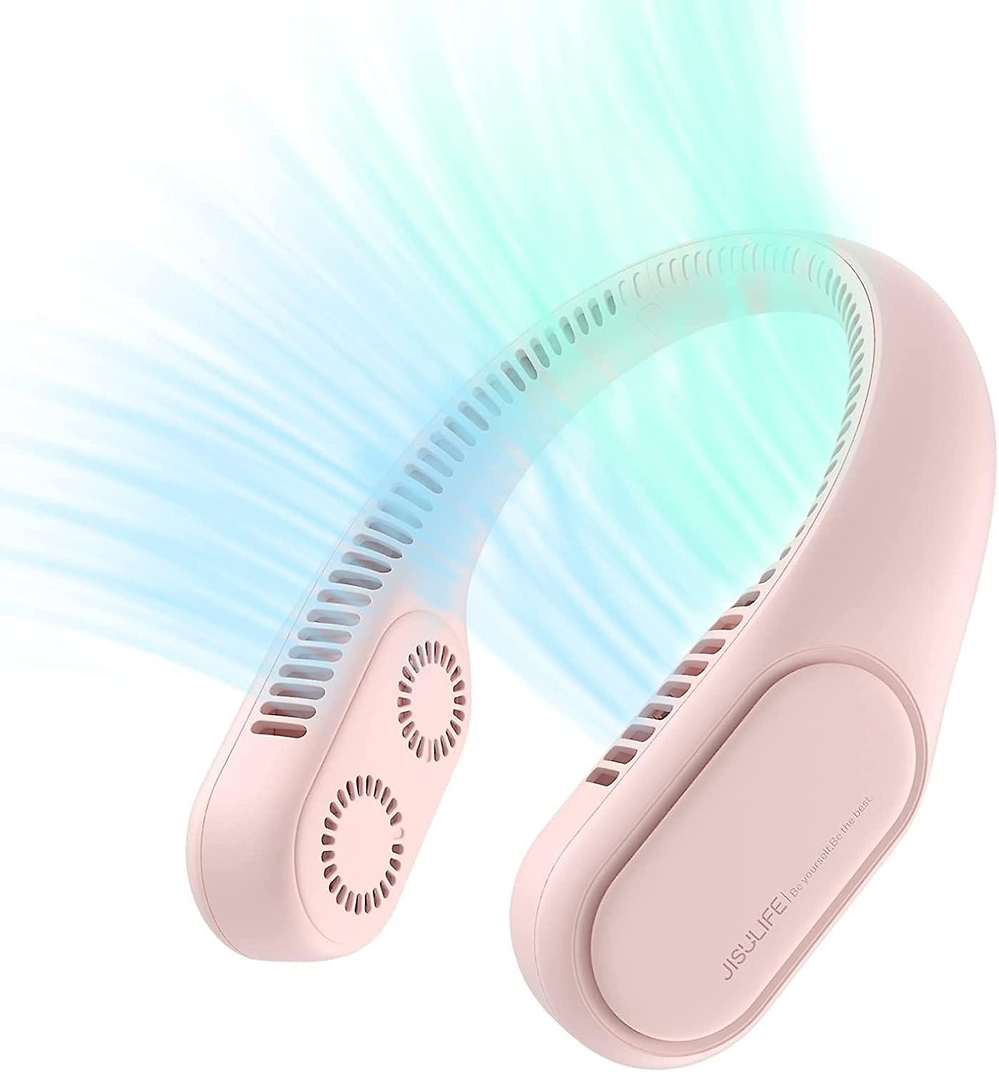 מאווררי צוואר ניידים אישיים ארבעה טורבו, נטענים באמצעות USB עם סוללה של 4000mAh, תלייה ללא ידיים