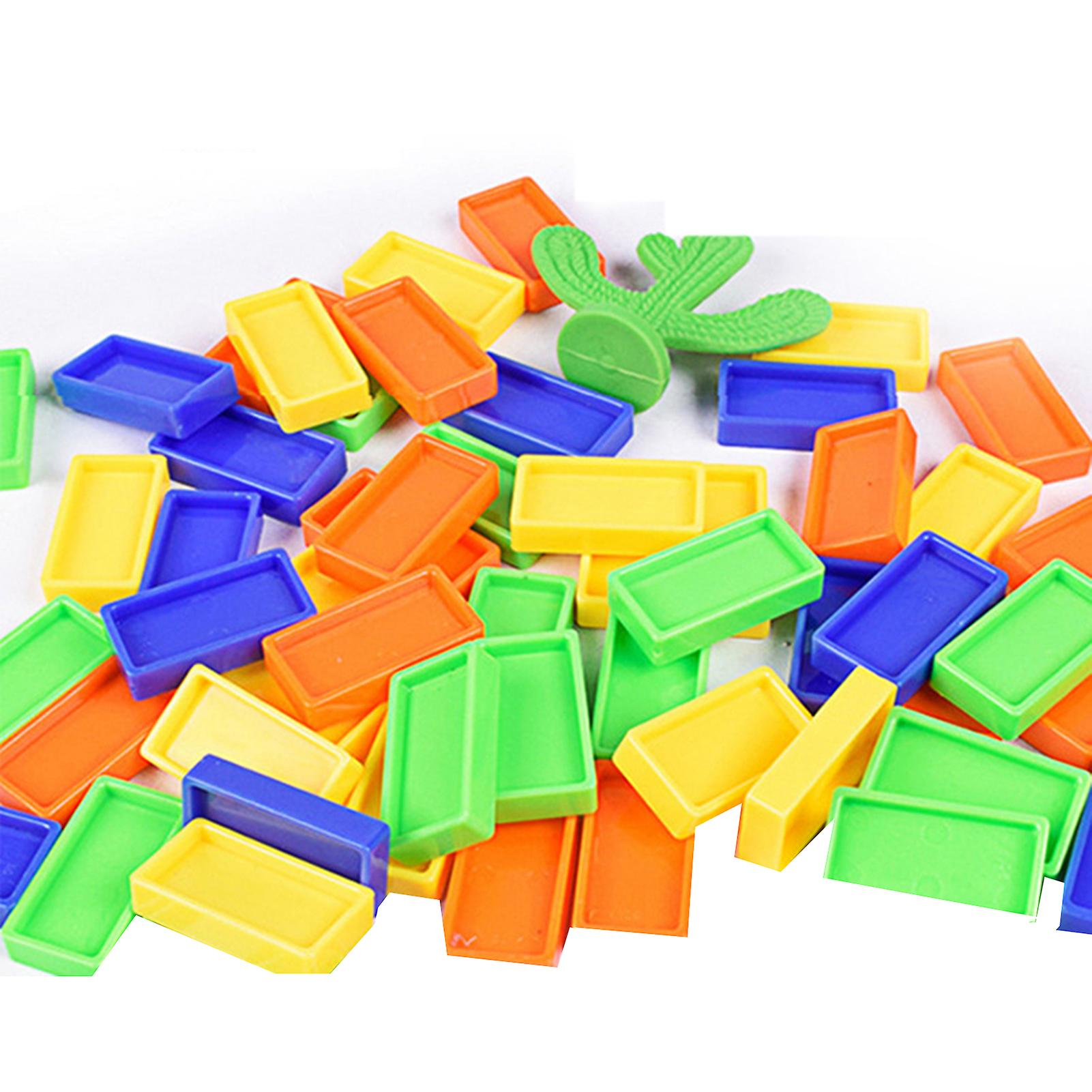 Domino Train Colored Dominoes Blocks Set Automatic Placement Car Kit with Sound