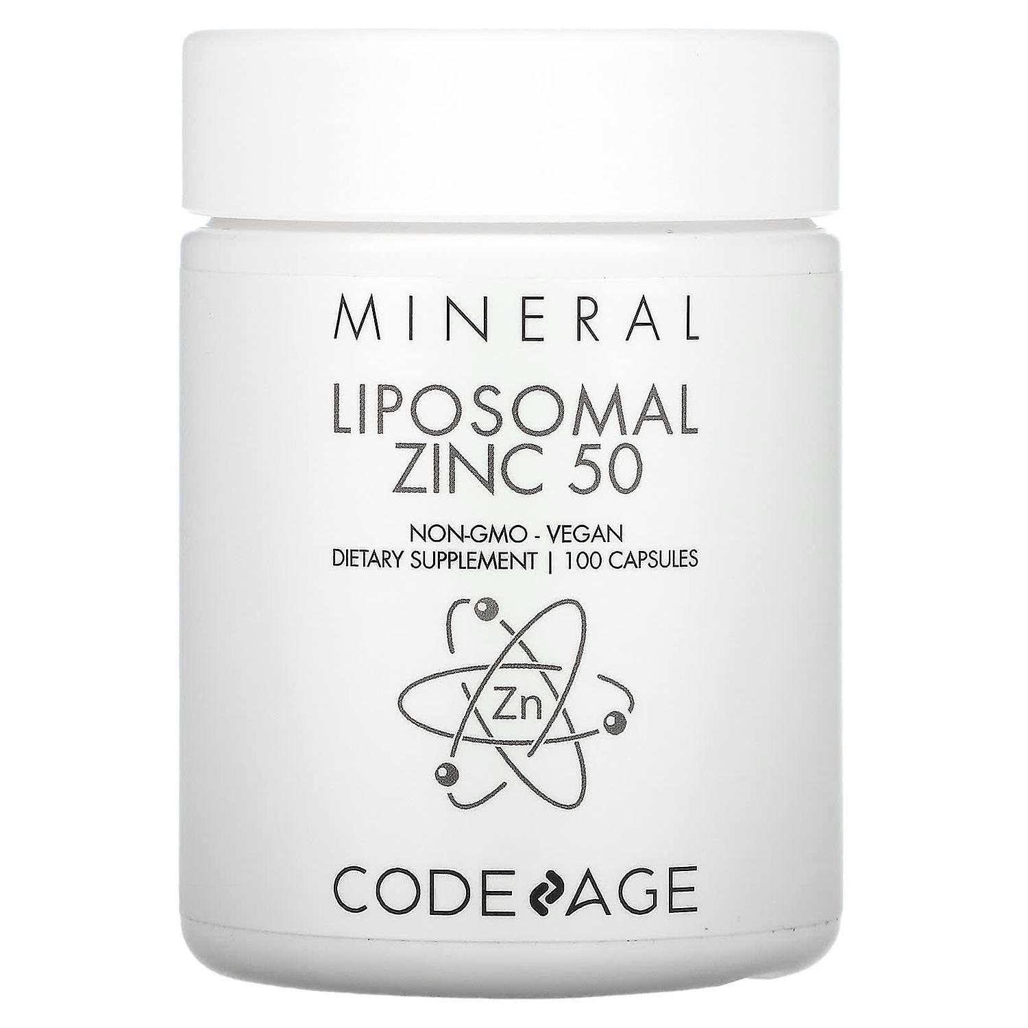 Codeage, Liposomal, Zinc 50, Non-GMO, Vegan, 100 Capsules