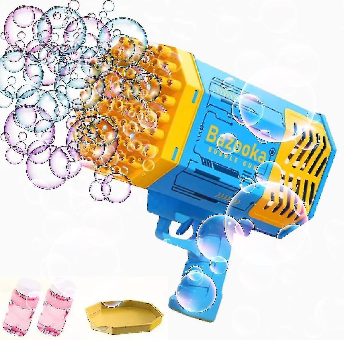 New Bubble , Bubble Fluid, 69 Holes With Lights, Bubble Machine For Kids And Adults, Bazooka Bubble Gun, Birthday Weddin