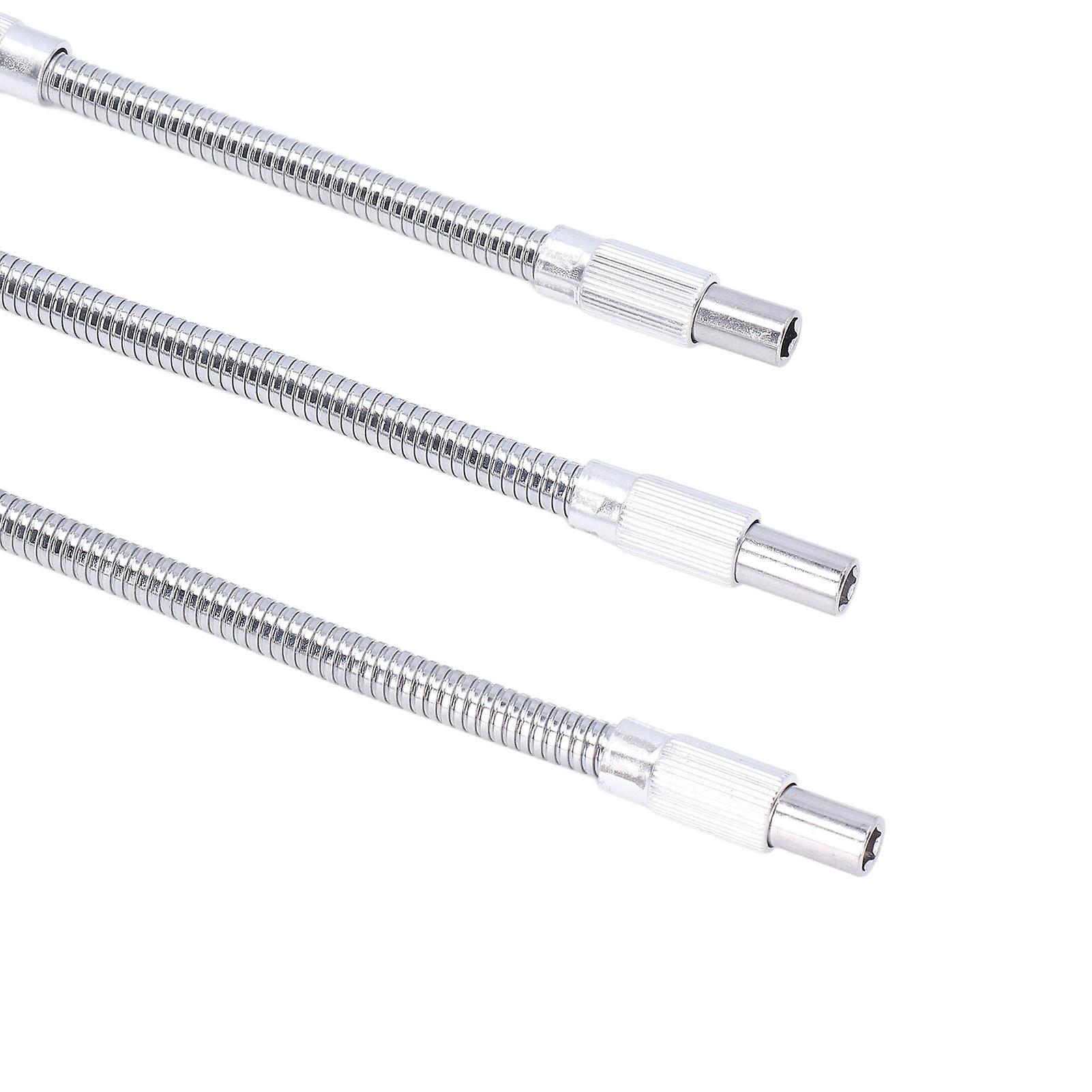 3Pcs Flexible Shaft Extension Universal Drill Bit Extrender Holder 1/4in Set Kit