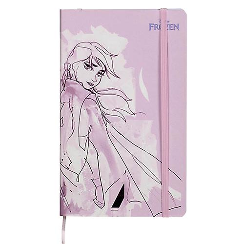 ANNA Spirax Quality Frozen 2 Design Elastic Closure Durable Casebound Journal