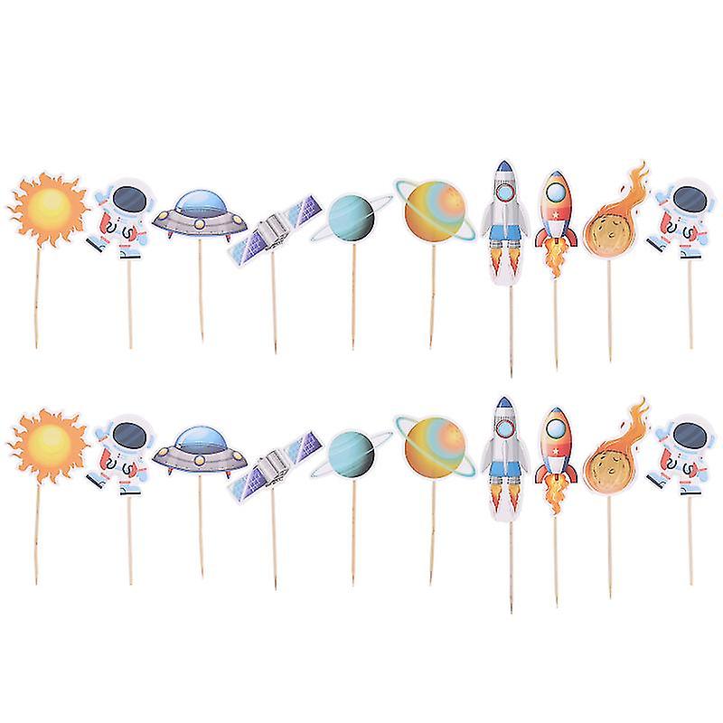 20pcs Space Theme Cake Decor
