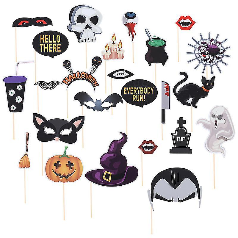 24pcs Photograph Props For Halloween Decorations