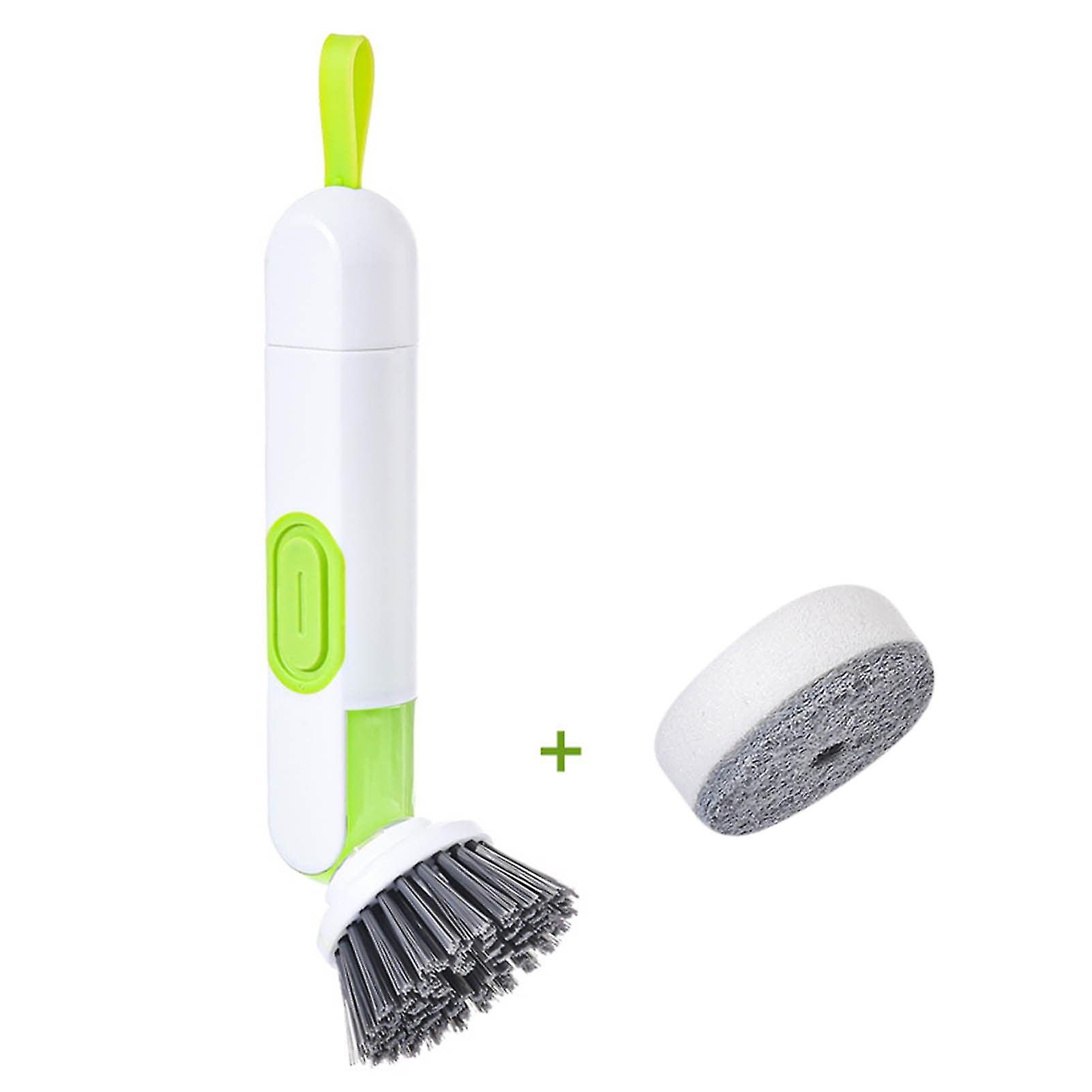 Soap Dispensing Dish Brushes Set With Replaceable Head Dishwashing Stick For Cleaning Dishes And Pans