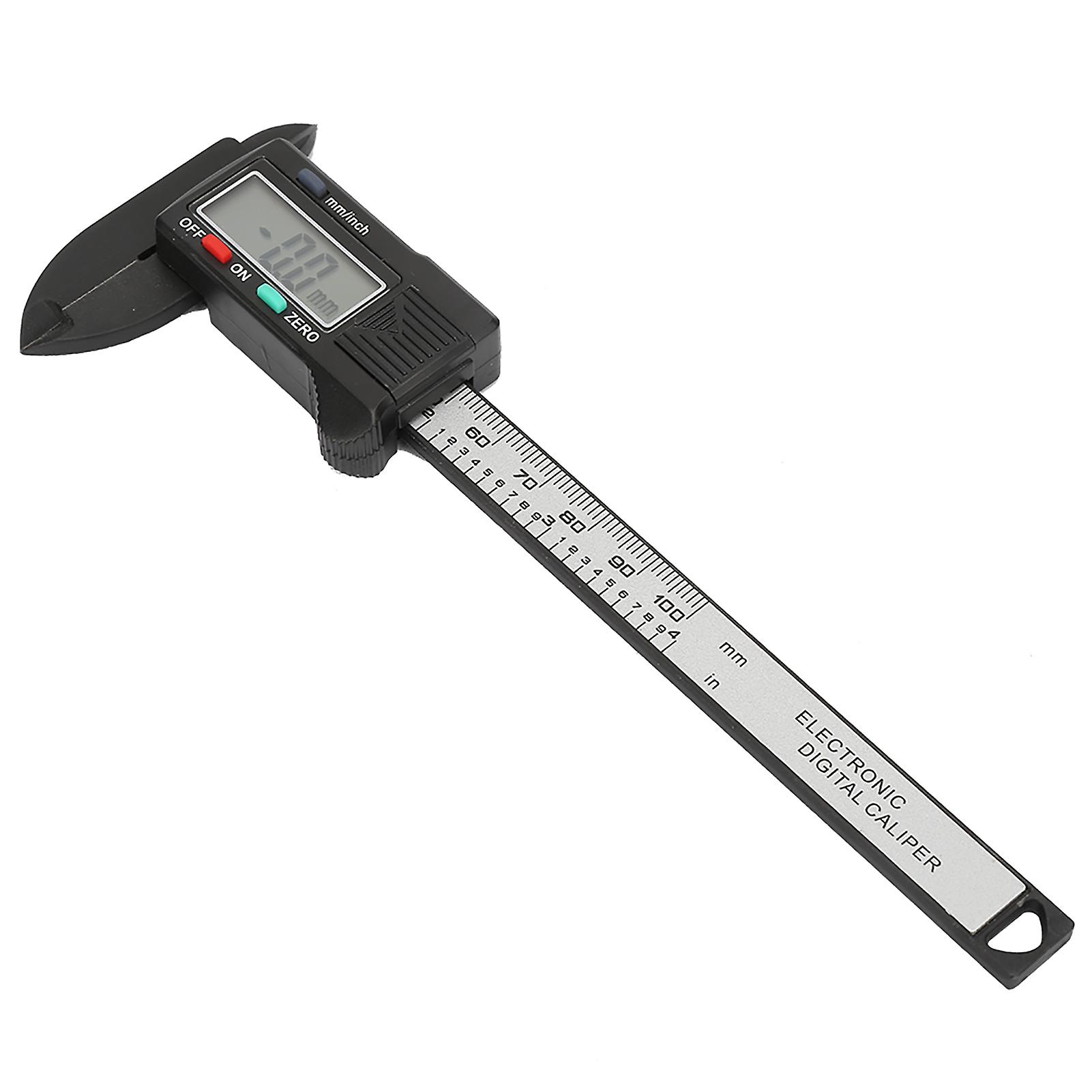 Practical 100 mm Plastic Electronic Digital Caliper with Large LCD Screen  (Without Battery)