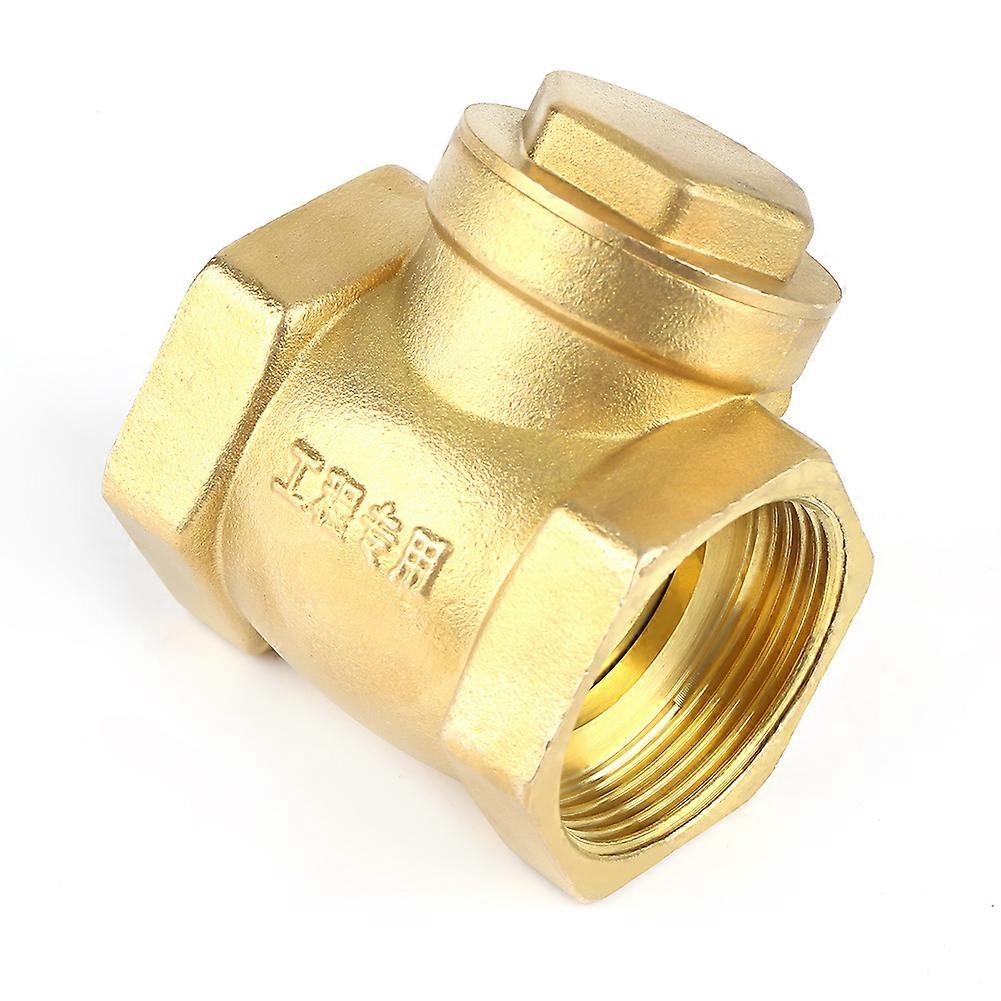 Dn40 Female Thread Brass Non Return Swing Check Valve 232psi Prevent Water Backflow