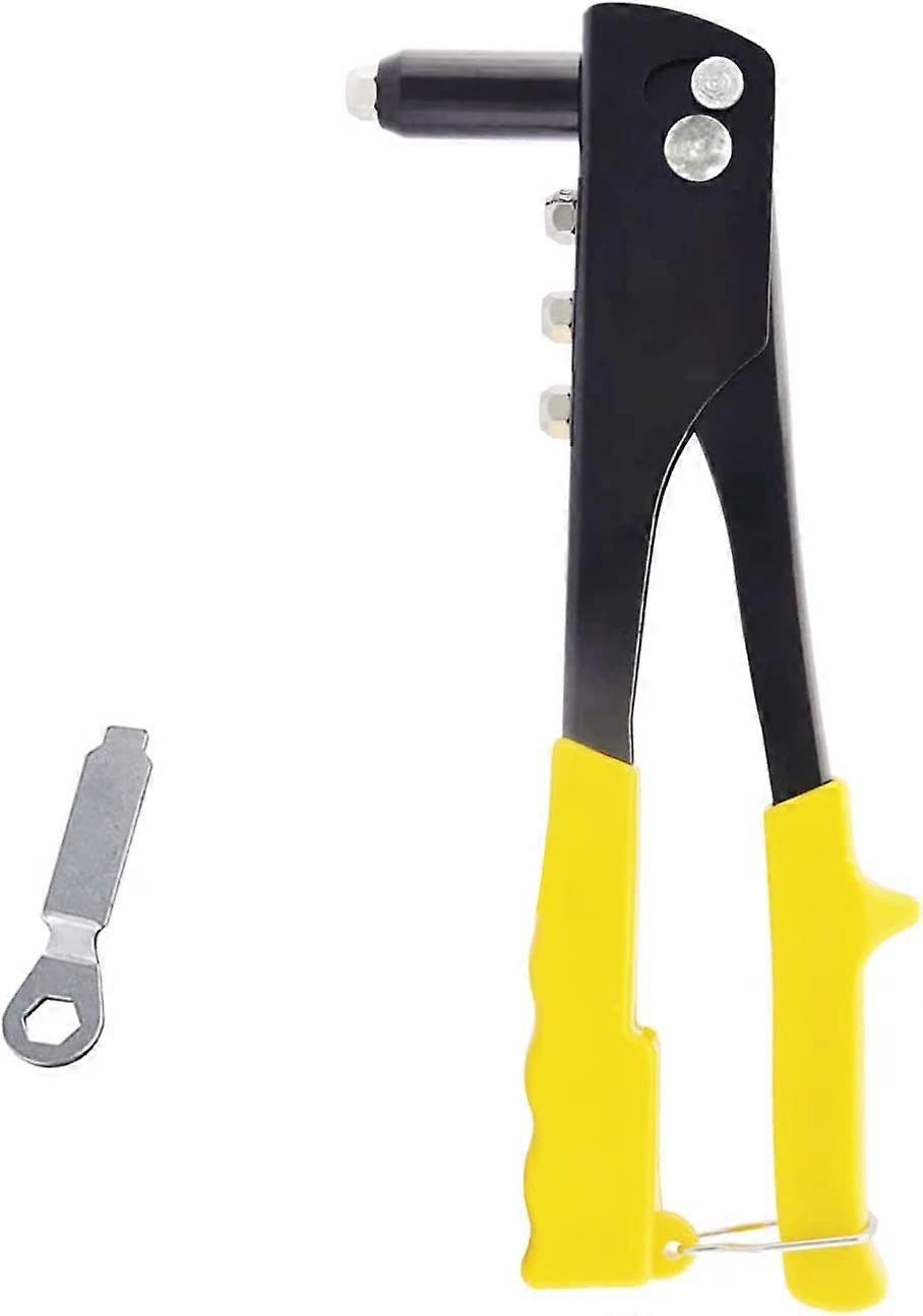 Hand Riveter Riveter Pliers, Interchangeable for 4 Types of HSS Rivets Riveter Drill Bits for Automotive, Furniture, Instrument (Riveter)