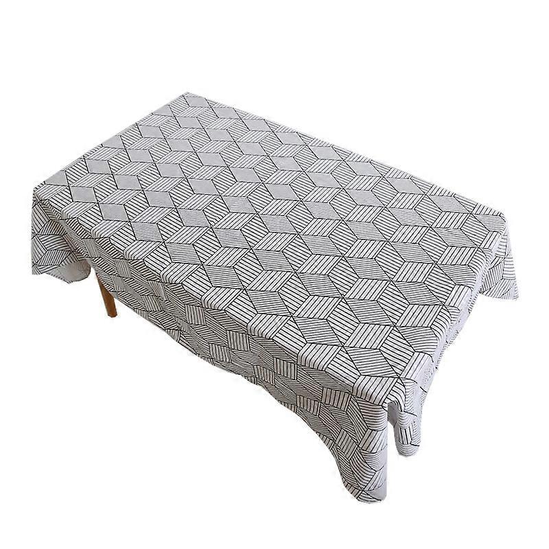 Rectangular tablecloth geometric style cotton linen tablecloth kitchen table decoration