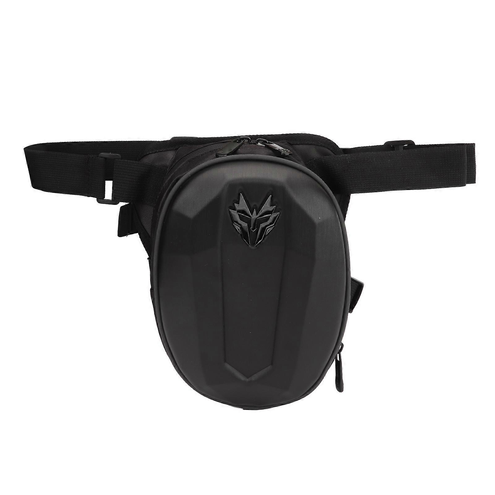 Motorcycle Hard Shell Leg Bag Waterproof Thick Breathable Cushion Adjustable Waist Belt for Scooters Cruisers Silk Pattern E2U912