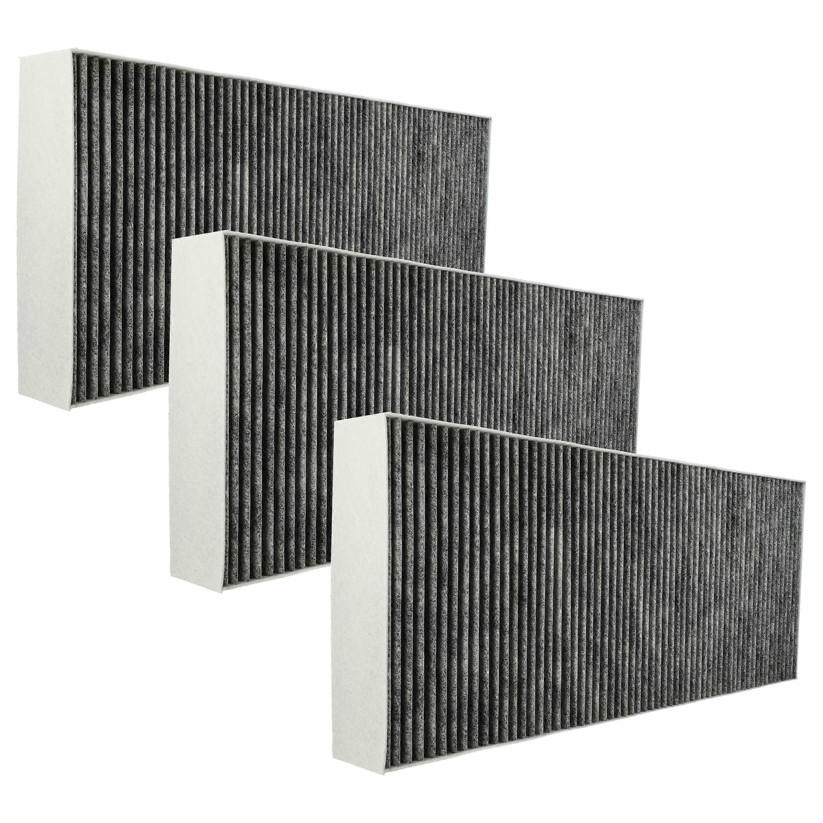 vhbw 3x filtres à charbon actif compatibles avec hotte aspirante Bosch DBB67AM60, DBB96AF50/01, DBB96AF50, DBB66AF50/01, DBB66AF50 - 46 x 19,1 x 5 cm