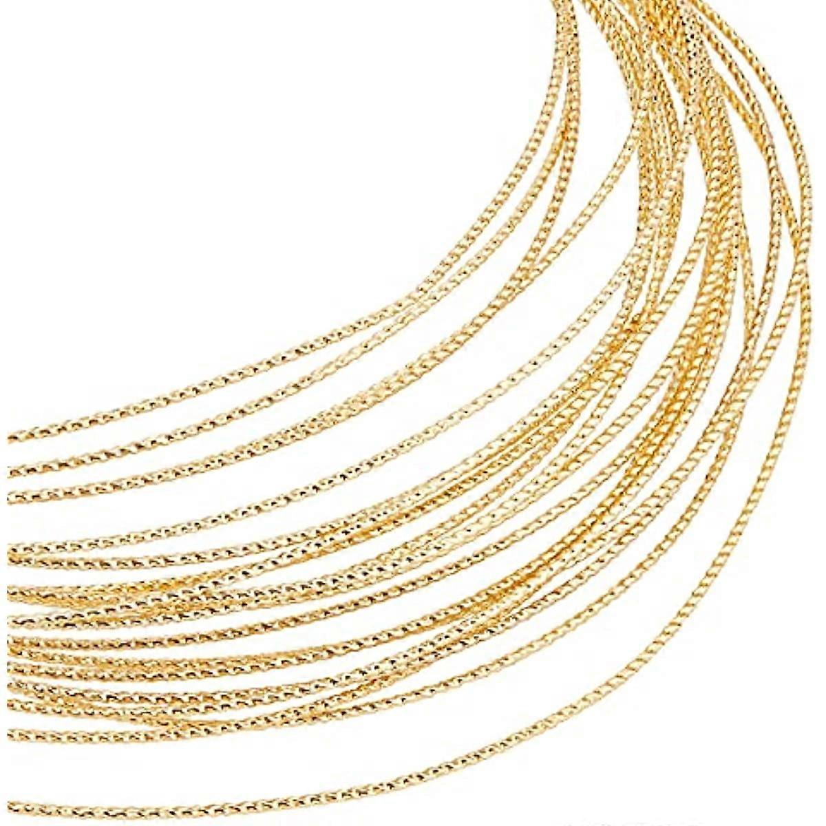 16.4ft 20 Gauge 14K Real Gold Plated Engraved Twist Gold Wire Textured Copper Wire Half Hard Copper Wire for Jewelry Beading Craft Making